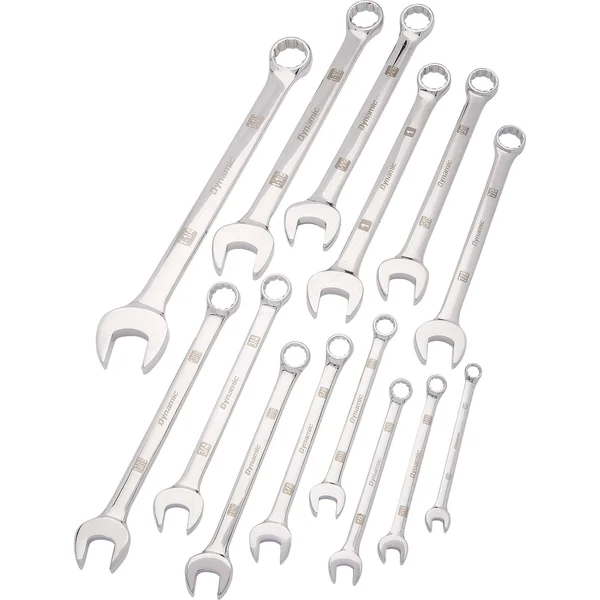 Dynamic Tools D074201 SAE Combination Wrench Set (14 Piece) - 3/8x22 to 1-1/4