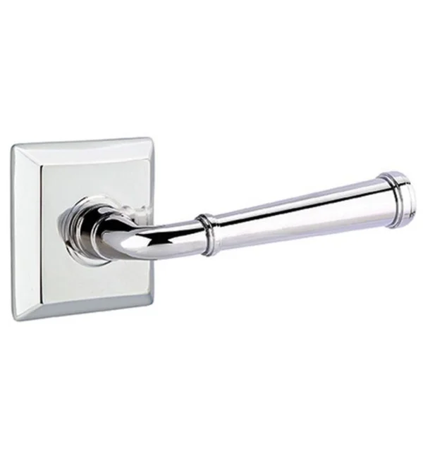 Emtek 8131TUS7RH Passage Turino Lever with Quincy Rose Finish: French Antique Brass - Handle Orientation: Right