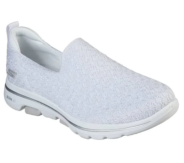Womens Skechers GOwalk 5 Brave Slip-On Walking Sneakers 6 M White - Boscov&s