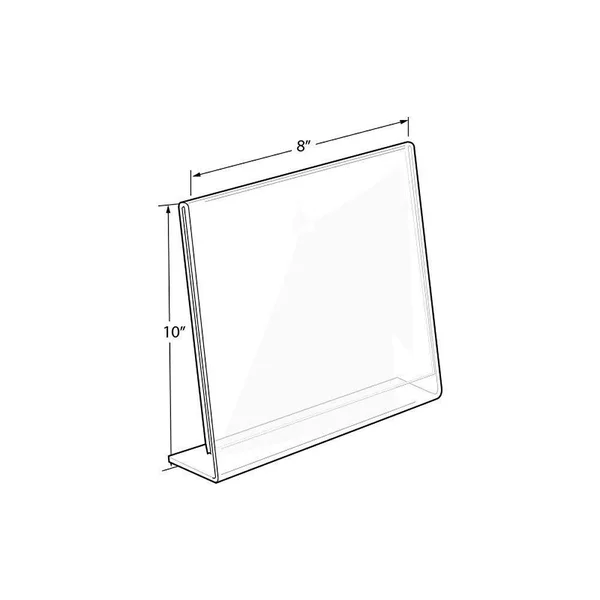 Azar Displays 112718 8x22 W x 10x22 H Vertical L-Shaped Sign Holder (10 Pack)