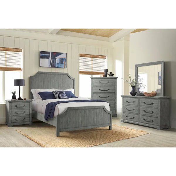 Martin Svensson Home Beach House 2 Drawer Solid Wood Nightstand - Dove Grey - 2-Drawer