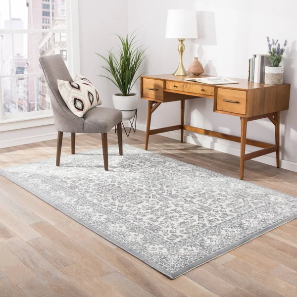 Maison Rouge Armitage Damask Beige/ Blue Area Rug - 5& x 7&6