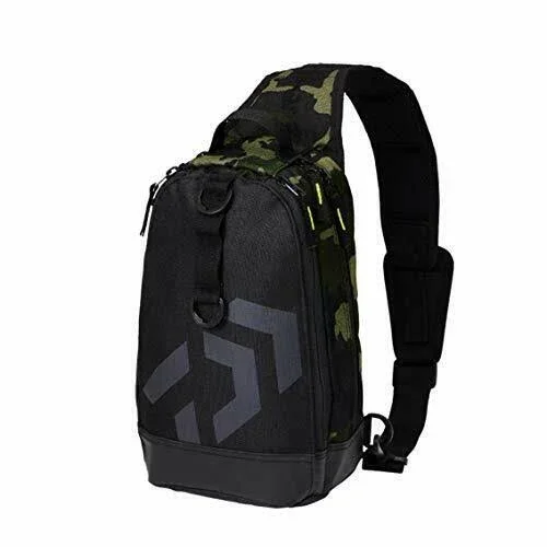New Daiwa One Shoulder LT C Olive Camouflage Fishing Bag from Japan