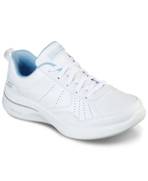 Skechers Women's GOwalk Steady Sneaker, White/Blue