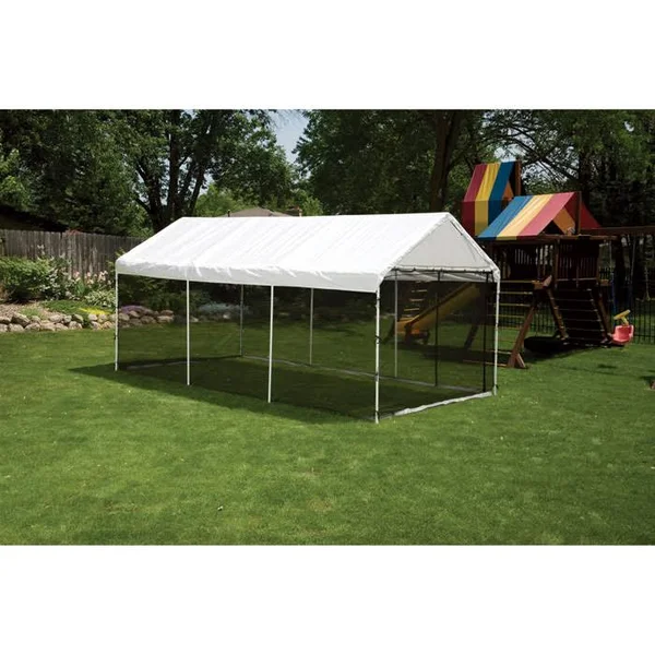 Shelter Logic Max AP 2-In-1 Canopy with Screen Enclosure Kit, White, 10 ft x 20 ft