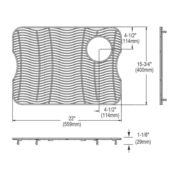 Elkay LKWOBG2317RSS Stainless Steel Bottom Grid - 22" x 15