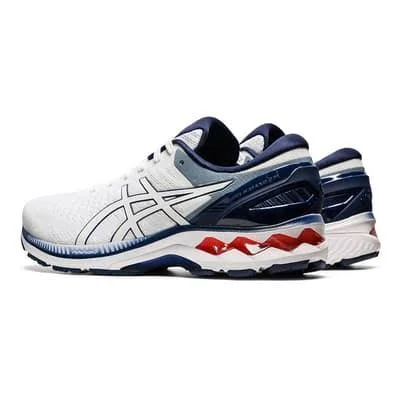 Asics Gel-Kayano 27 Running Shoes White Blue Red - 42