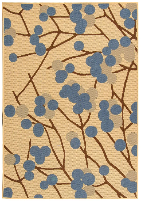 Safavieh Courtyard CY4037B 2&0x22 x 3&7x22 Natural Brown, Blue Area Rug