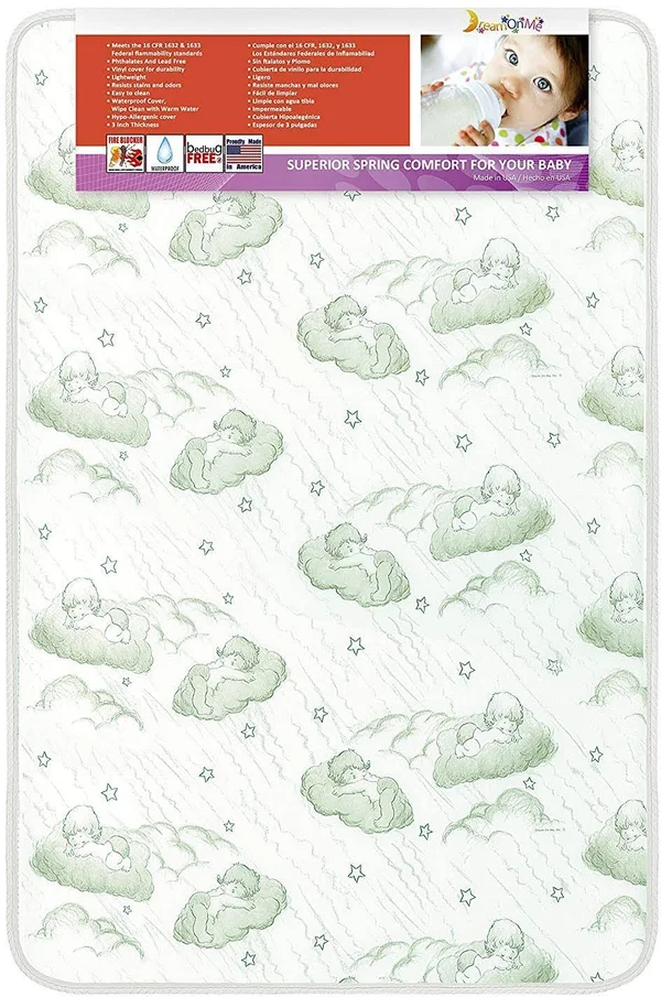 Dream On Me 3x22 EvenFlo Baby Suite 300 Inner Spring Square Corner Mattress - 27 x 39
