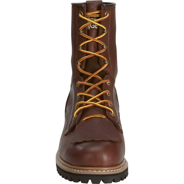 Gravel Gear Men's 8inch Logger Work Boots - Brown, Size 9 Wide