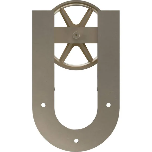 Premium Wagon Wheel Horseshoe Roller Hanger w/ Bolts for Barn Door for 1 3/4x22 Doors - White Bronze