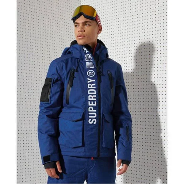 Superdry Snow Ultimate Mountain Rescue Jacket Blue - M