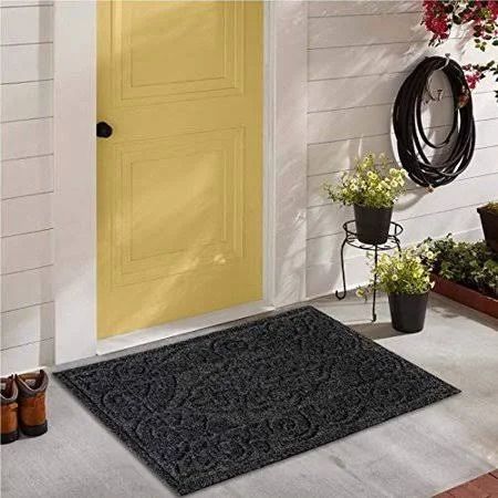LuxUrux Bath Mat-Extra-Soft Plush Bath Shower Bathroom Rug - 1'' Chenille Microfiber Material, Super Absorbent Shaggy Bath Rug. Ma