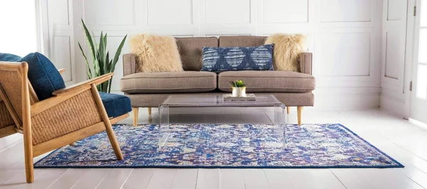 Unique Loom Assisi Augustus Rug (Navy Blue - 5& x 5& Round)