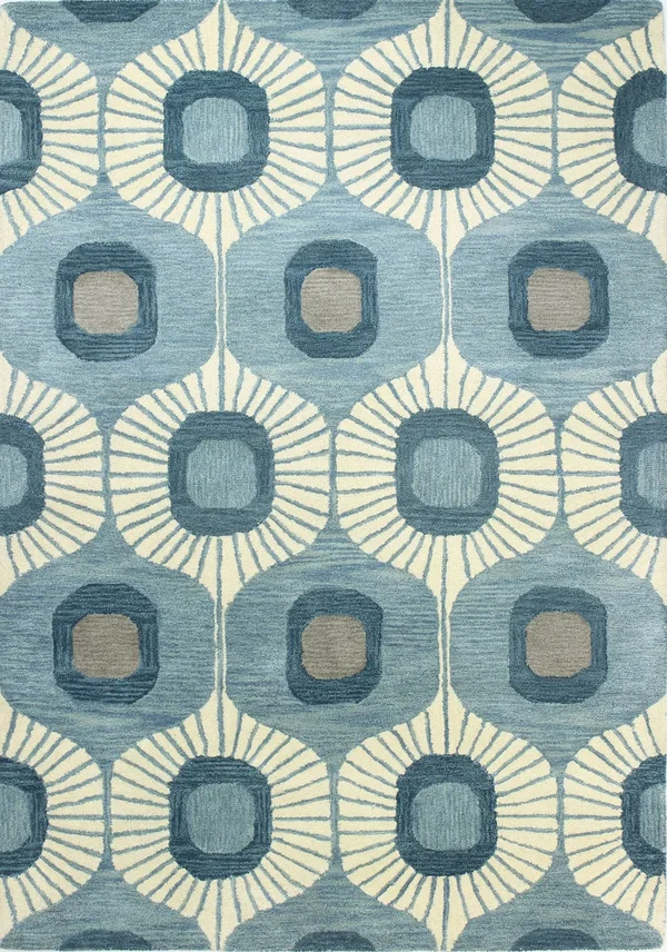 Bashian Chelsea ST103 Runner Rug - 2&6x22 x 8& - Light Blue