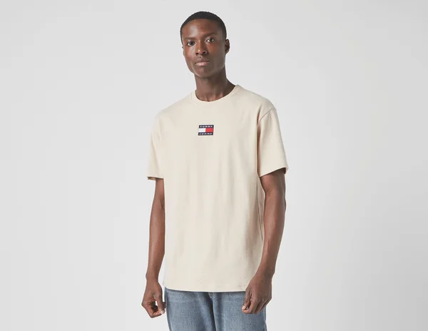 Tommy Jeans Logo T Shirt Beige