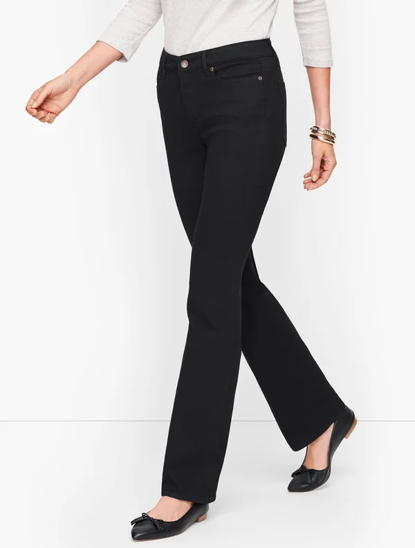 High-Waist Barely Boot Jeans - Black - 2 Talbots
