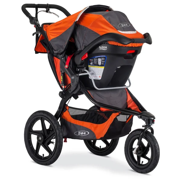 Bob Revolution Pro Jogging Stroller - Up to 75 Pounds - UPF 50+ Canopy - Easy Fold - Adjustable Handlebar with Hand BRAKE, Canyo