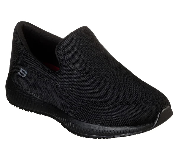 Skechers Women's Work Relaxed Fit Squad Slip Resistant Miskin - Black