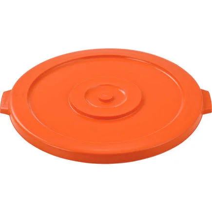 Global Industrial Plastic Trash Can Lid - 44 Gallon Bright Orange