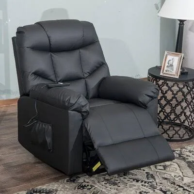 Ziebarth Power Lift Assist Recliner Red Barrel Studio Upholstery Color: Black