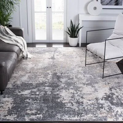 Maupin Abstract Light Gray/Gray Area Rug 17 Stories Rug Size: Rectangle 8& x 10&