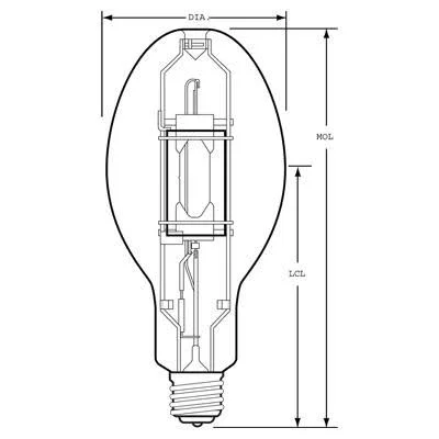 GE 46276 - MPR320/C/VBUXHOPA 320 Watt Metal Halide Light Bulb