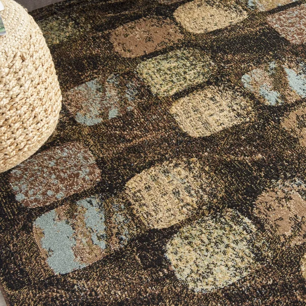 Nourison Modesto MDS01 Area Rug - Charcoal, 5&3x22 Round