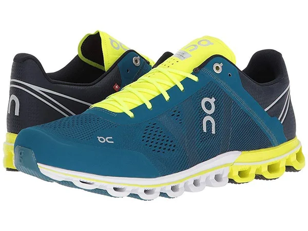 Men's ON Cloudflow Neon/Petrol, US Size 10
