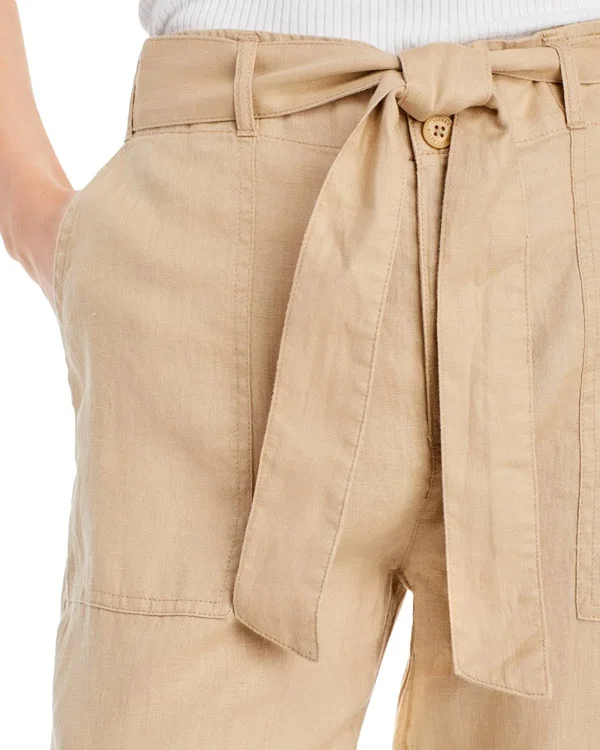 Lauren Ralph Lauren Linen Straight Leg Pants - Dust Blue
