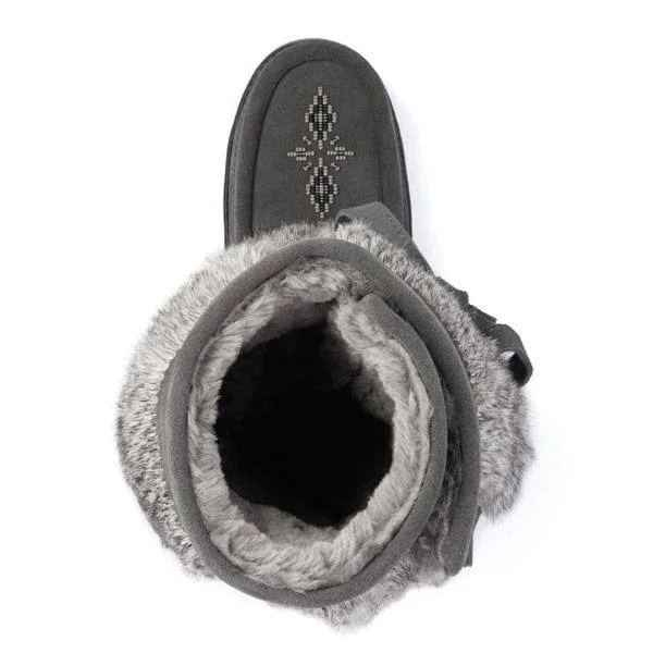 Manitobah Mukluks Women's Tall Wrap Boot Charcoal 9