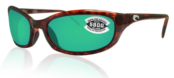 Costa Del Mar Harpoon Tortoise Sunglasses, Green
