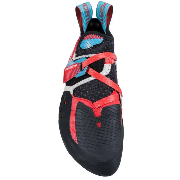La Sportiva Solution Comp Climbing Shoes Blue Red Women - 35.5