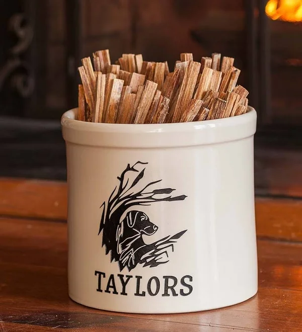 Plow & Hearth Personalized Labrador Stoneware Crock - 3 Gallons