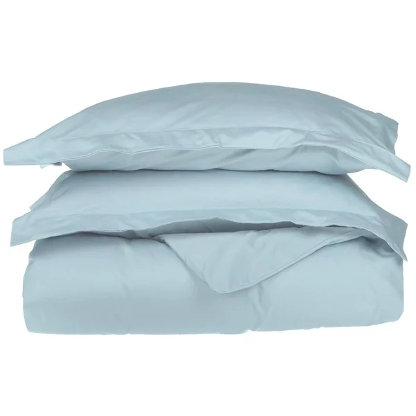 500 Thread Count 100% Cotton Solid 3-Piece Duvet Cover Set by Superior Ivory, Size: Full/Queen