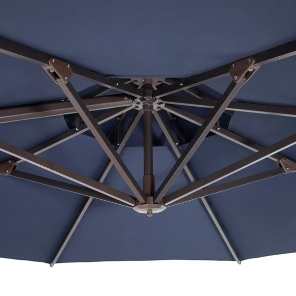 Crestlive Products Patio Luxury 12 FT Double Top Round Offset Umbrella - Navy