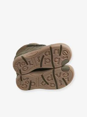 Touch-Fastening Ankle Boots for Boys - Designed for Autonomy Dark Green