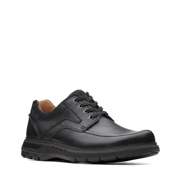 Clarks Men's Un Ramble Lace - Black Leather Size: 12 M