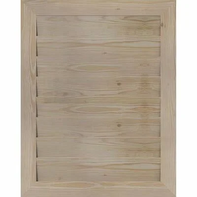 Ekena Millwork GVWVE18X1202SDUPI 18x22W x 12x22H Vertical Gable Vent (23x22W x 17x22H Frame Size): Unfinished - Non-Functional, S