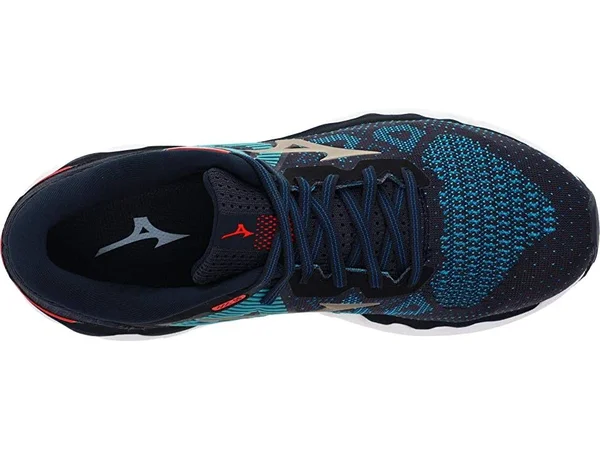 Mizuno Men's Wave Horizon 5 India Ink-Platinum Gold, 12.5