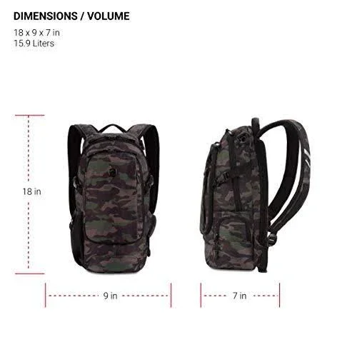 Swissgear 3598 Backpack - Narrow Daypack, Ideal for Commuting and School
