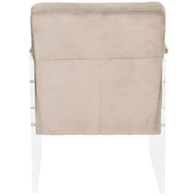 Safavieh Malena Acrylic Arm Chair - Taupe