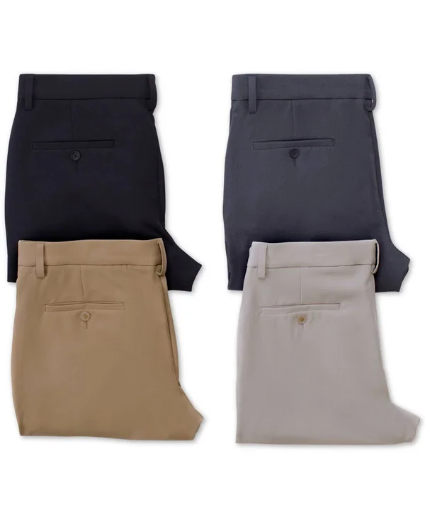 Haggar Men's Cool 18 Pro Slim Fit Flat Front Superflex Waistband Pant