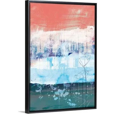 Unexpected Bloom NO. 1 by Louis Duncan-He - Print on Canvas Wrought Studio Format: Black Framed Canvas - Size: 32x22 H x 22x22 W