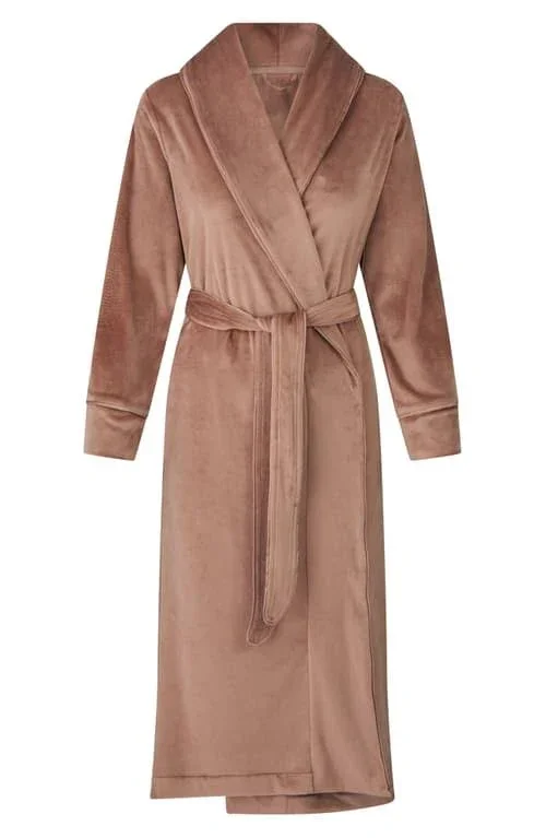 SKIMS Womens Sienna Velour Belted Stretch-velour Robe XXXL