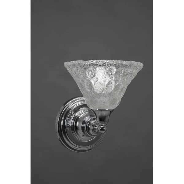 Toltec 40-CH-421 Wall Sconce in Chrome Finish - Bronze Cone Metal Shade