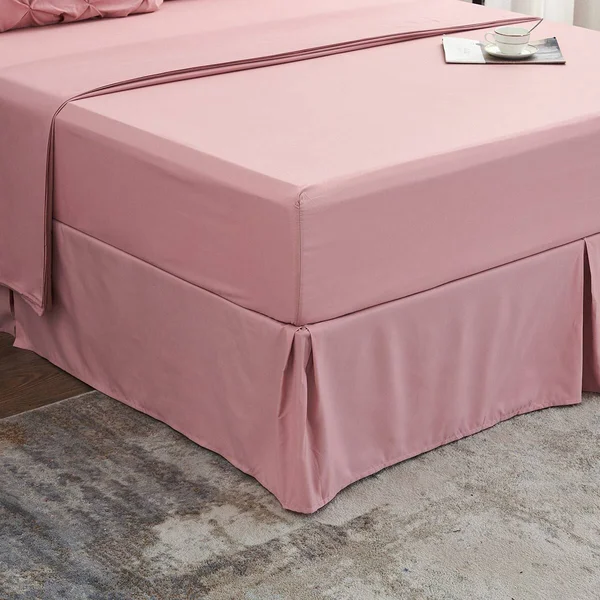 Haok 8 Pieces Bed in A Bag Pink Comforter Sets Bed Set - White - King