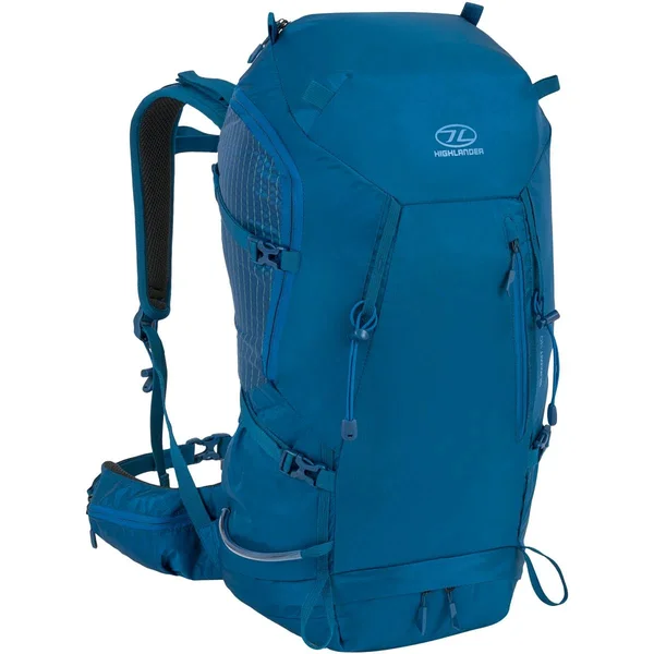 Highlander Tourist Backpack Camping Outdoor Hiking Summit 40L Blue