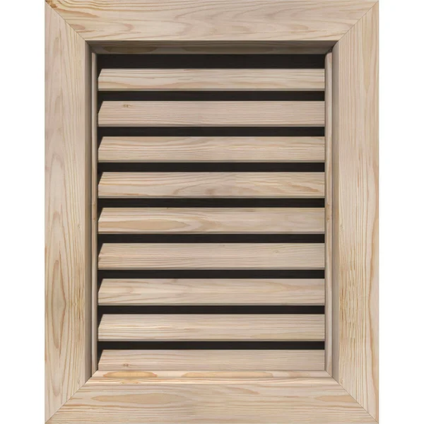 Ekena Millwork GVWVE22X3400SFPPI 22x22W x 34x22H Vertical Gable Vent (27x22W x 39x22H Frame Size): Primed - Functional, Smooth Pi