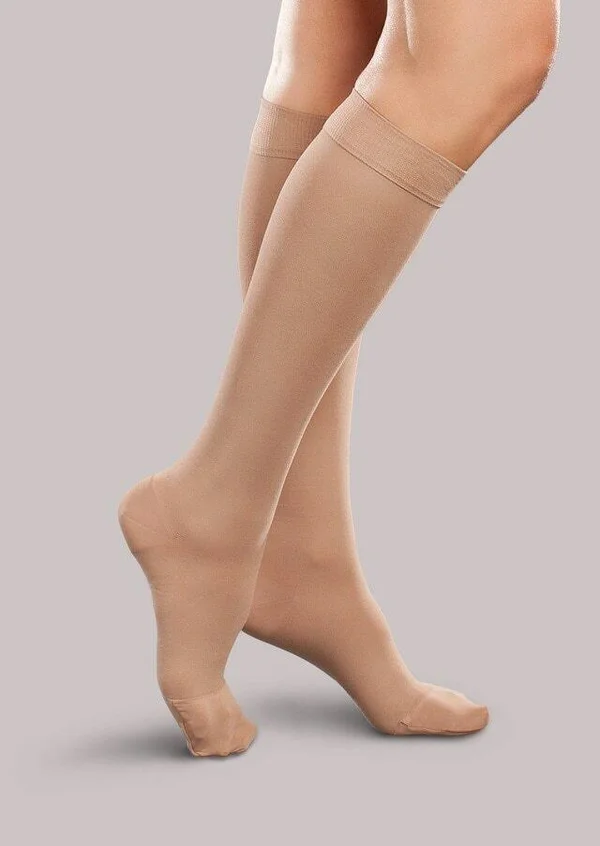 Therafirm Ease Opaque Women's 20-30mmHg Knee High - Medium Long, Coal